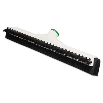 Unger® Sanitary Brush With Squeegee, Black Polypropylene Bristles, 18" Brush, Moss Plastic Handle freeshipping - TVN Wholesale